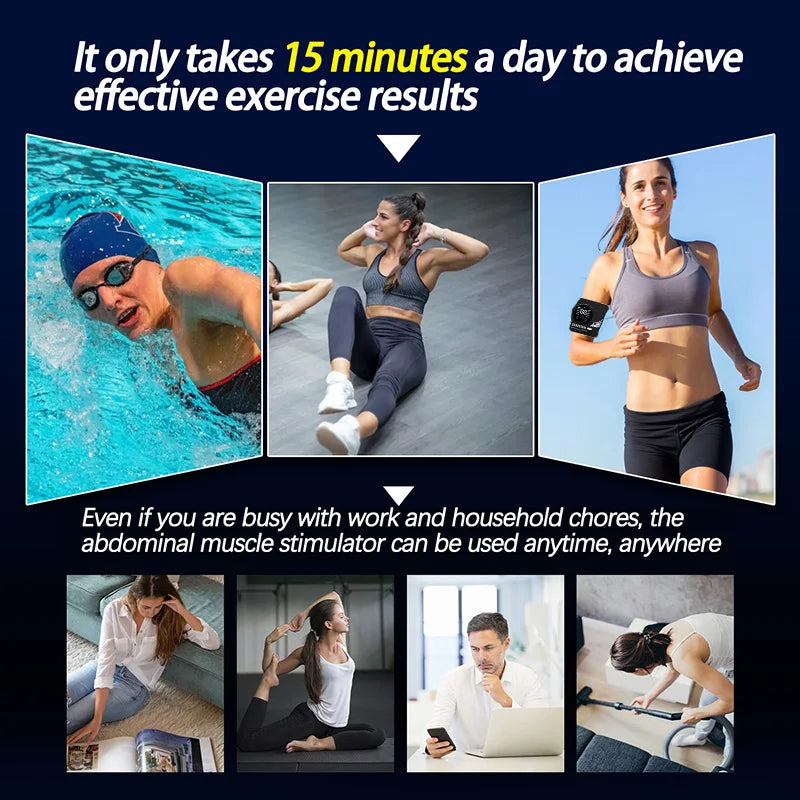 EMS Muscle Stimulator Smart Arm Muscle Toner Electric Arm Trainer USB Recharge Slimming Shaping Massager Weight Loss Fitness