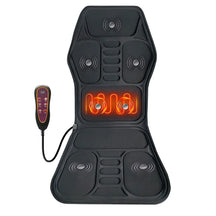 Heating Lumbar Back Massager Pad - Infrared Heat Vibration Air Compression for Neck Shoulder Car Home Office Chair Massage Bed