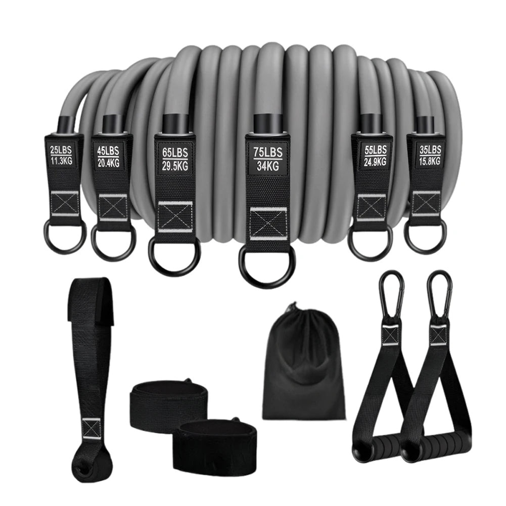 Resistance Bands Exercise Bands Heavy Duty Fitness Bands Set with Handles Workout Bands Multi-Function Home Gym Equipment