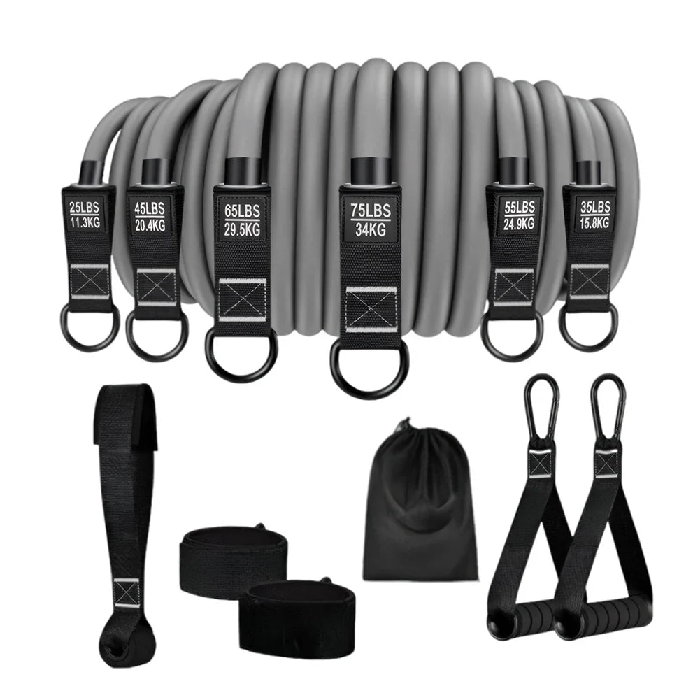 Resistance Bands Exercise Bands Heavy Duty Fitness Bands Set with Handles Workout Bands Multi-Function Home Gym Equipment