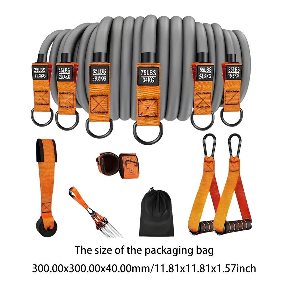 Resistance Bands Exercise Bands Heavy Duty Fitness Bands Set with Handles Workout Bands Multi-Function Home Gym Equipment