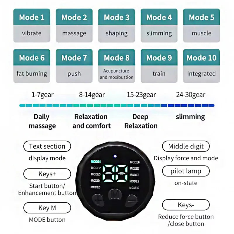 EMS Muscle Stimulator Smart Arm Muscle Toner Electric Arm Trainer USB Recharge Slimming Shaping Massager Weight Loss Fitness