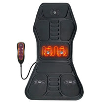 Heating Lumbar Back Massager Pad - Infrared Heat Vibration Air Compression for Neck Shoulder Car Home Office Chair Massage Bed